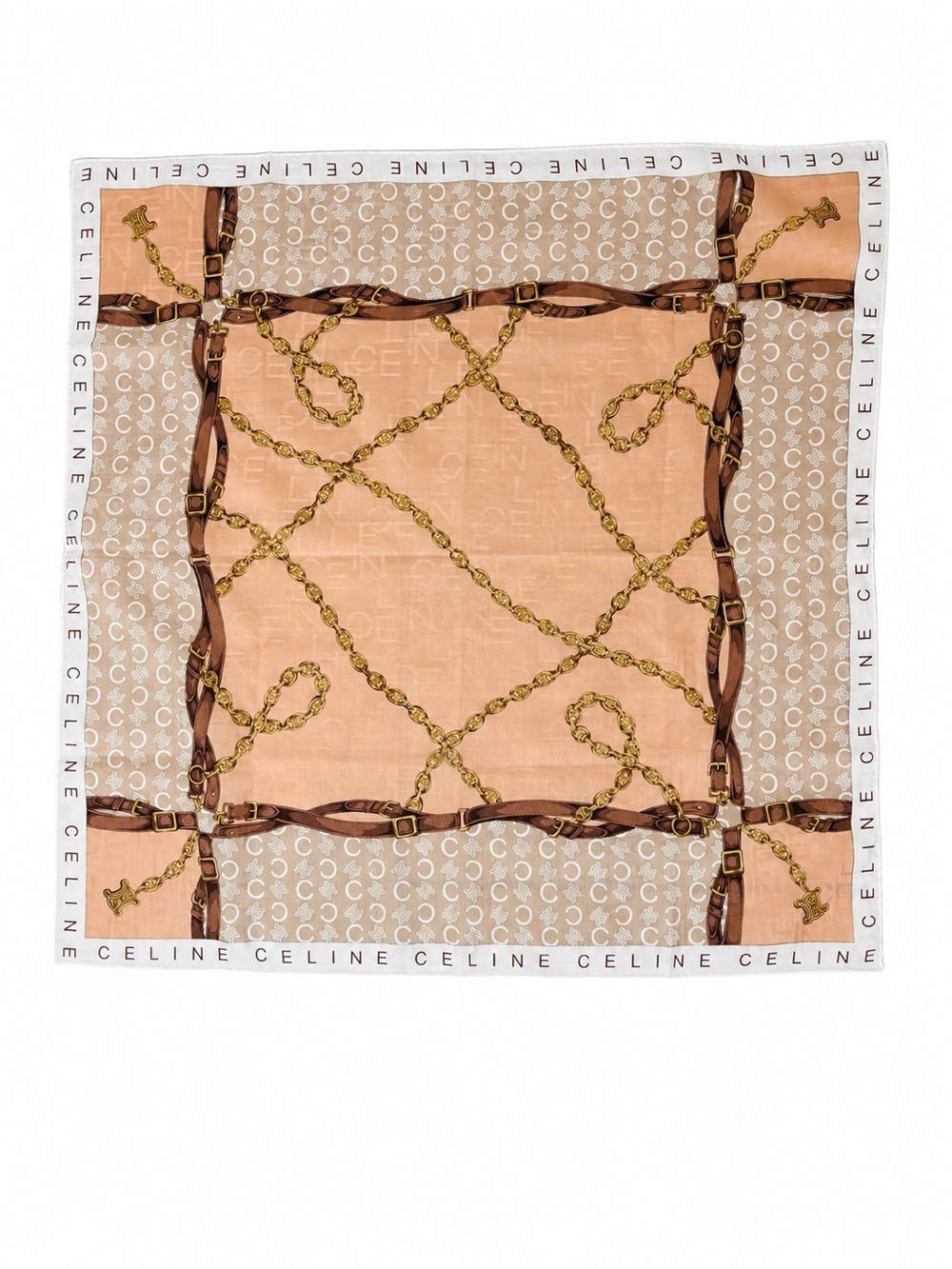 Celine Coral Chain Link Scarf